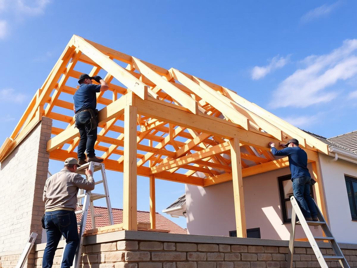 Roof trusses & tiling